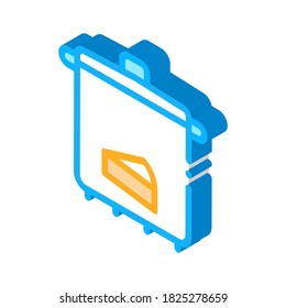 cheese soup pan icon vector. isometric cheese soup pan sign. color isolated symbol illustration