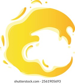 Cheese Splash with Colorful Cartoon Design. Vector Illustration