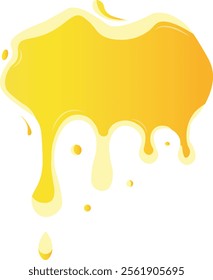 Cheese Splash with Colorful Cartoon Design. Vector Illustration