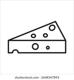 Cheese stock  icon outline vector