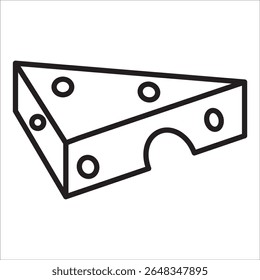 Cheese stock  icon outline vector