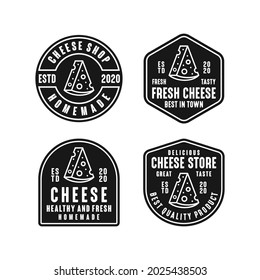 Cheese store design logo collection