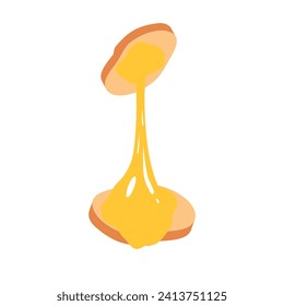 Cheese stretch vector. free space for text. wallpaper. background. Bread vector.