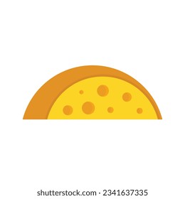 Cheese swiss icon. Flat illustration of Cheese swiss vector icon for web design isolated