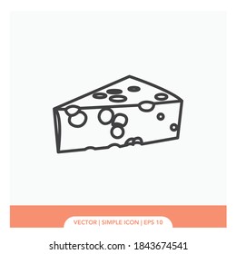 Símbolo de queso Icono Vector Ilustración