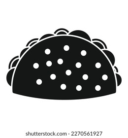 Cheese taco icon simple vector. Mexican food. Tacos beef