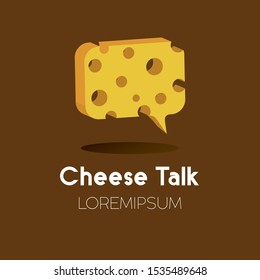 Cheese Talk Logo Template Design Vector, Emblem, Design Concept, Creative Symbol, Icon