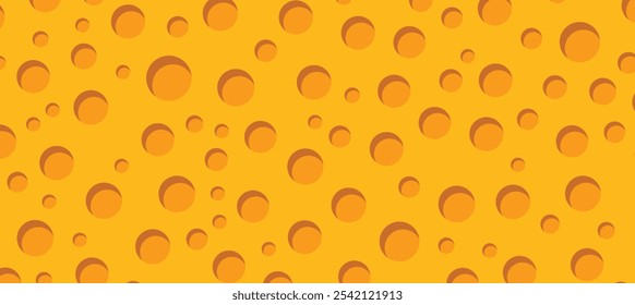 cheese texture pattern. seamless vector background. orange abstract background with circle