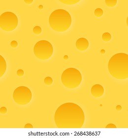 Cheese Texture Pattern for Vector Background, Looped Illustration