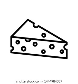 cheese thin line vector icon
