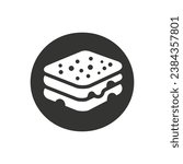 Cheese Toastie Icon on White Background - Simple Vector Illustration