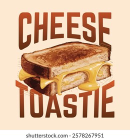 Cheese Toastie Vintage Graphic T-shirts, Retro Food Lover Funny Gag Tshirt, Weird Shirts, 90s Graphic T-Shirt,Trendy Aesthetic Vaporwave Tee. toasty bread, salmon. Products for a healthy Breakfast. 