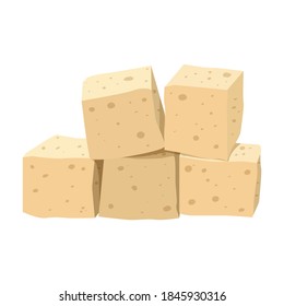 Cheese tofu vector icon.Cartoon vector icon isolated on white background cheese tofu.