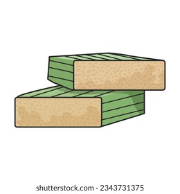 Cheese tofu vector icon.Color vector icon isolated on white background cheese tofu.