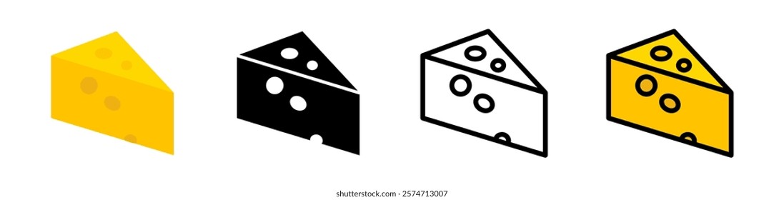 Cheese, cheese top view. Vector