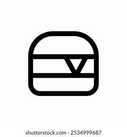 cheese topping burger icon sign vector