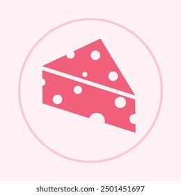 Cheese trendy icon capable abstract beautiful vector illustration colorful artwork design.eps