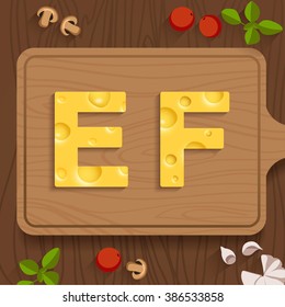 Cheese Typeset : Vector Illustration