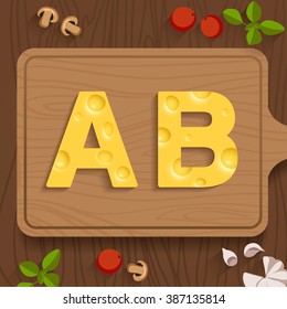 Cheese Typeset : Vector Illustration