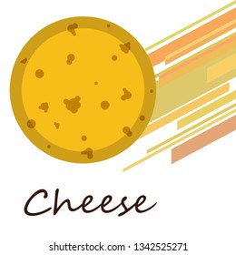 Cheese vector, appetizing cheese background, dairy product.