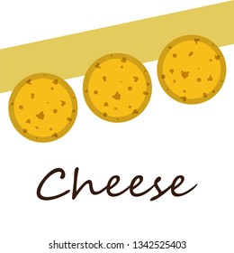 Cheese vector, appetizing cheese background, dairy product.
