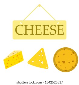Cheese vector, appetizing cheese background, dairy product.