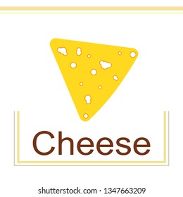 Cheese vector, appetizing cheese background, dairy product.