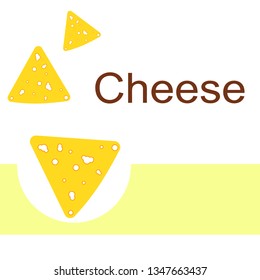 Cheese vector, appetizing cheese background, dairy product.