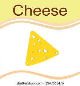 Cheese vector, appetizing cheese background, dairy product.