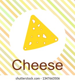 Cheese vector, appetizing cheese background, dairy product.