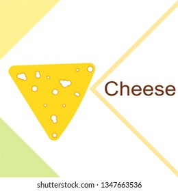 Cheese vector, appetizing cheese background, dairy product.