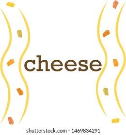 Cheese vector, appetizing cheese background, dairy product.