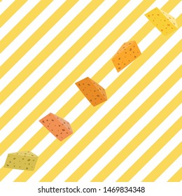 Cheese vector, appetizing cheese background, dairy product.