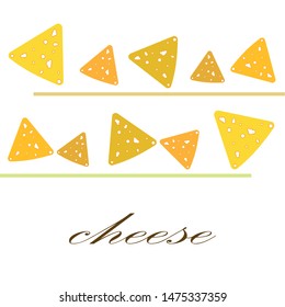 Cheese vector, appetizing cheese background, dairy product.