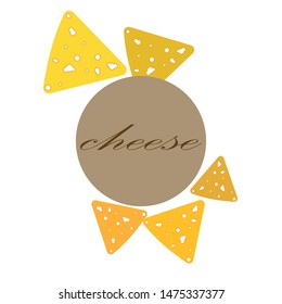 Cheese vector, appetizing cheese background, dairy product.