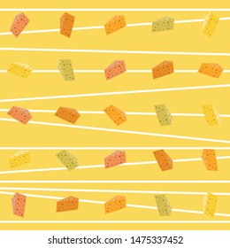 Cheese vector, appetizing cheese background, dairy product.