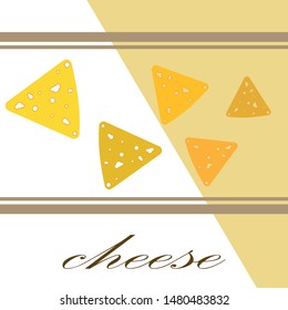 Cheese vector, appetizing cheese background, dairy product.