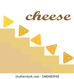 Cheese vector, appetizing cheese background, dairy product.