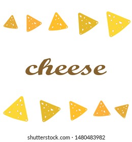 Cheese vector, appetizing cheese background, dairy product.