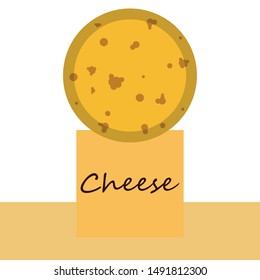 Cheese vector, appetizing cheese background, dairy product.