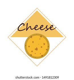 Cheese vector, appetizing cheese background, dairy product.