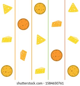 Cheese vector, appetizing cheese background, dairy product.