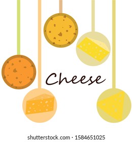 Cheese vector, appetizing cheese background, dairy product.