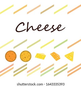 Cheese vector, appetizing cheese background, dairy product.