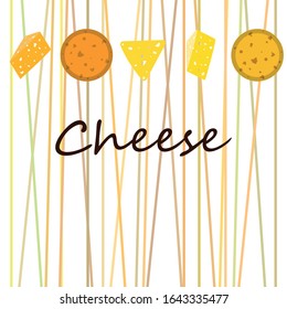 Cheese vector, appetizing cheese background, dairy product.