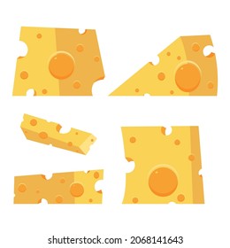 Dibujo vectorial de queso aislado en fondo blanco.