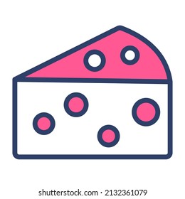 cheese vector colored Line colored Line Icon. Simple Creative vector Line Icon