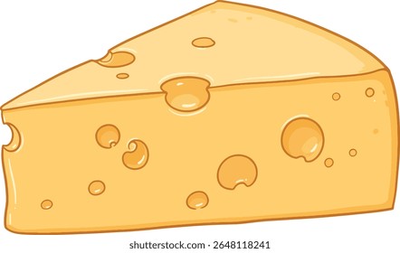 cheese Vector, Dairy Product Yellow Cheese