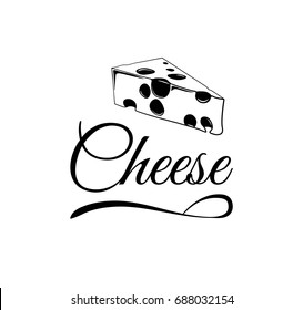 Cheese vector doodle isolated on a white background