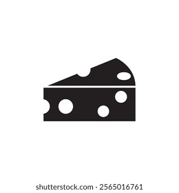 Cheese vector flat black trendy style illustration for web and app..eps